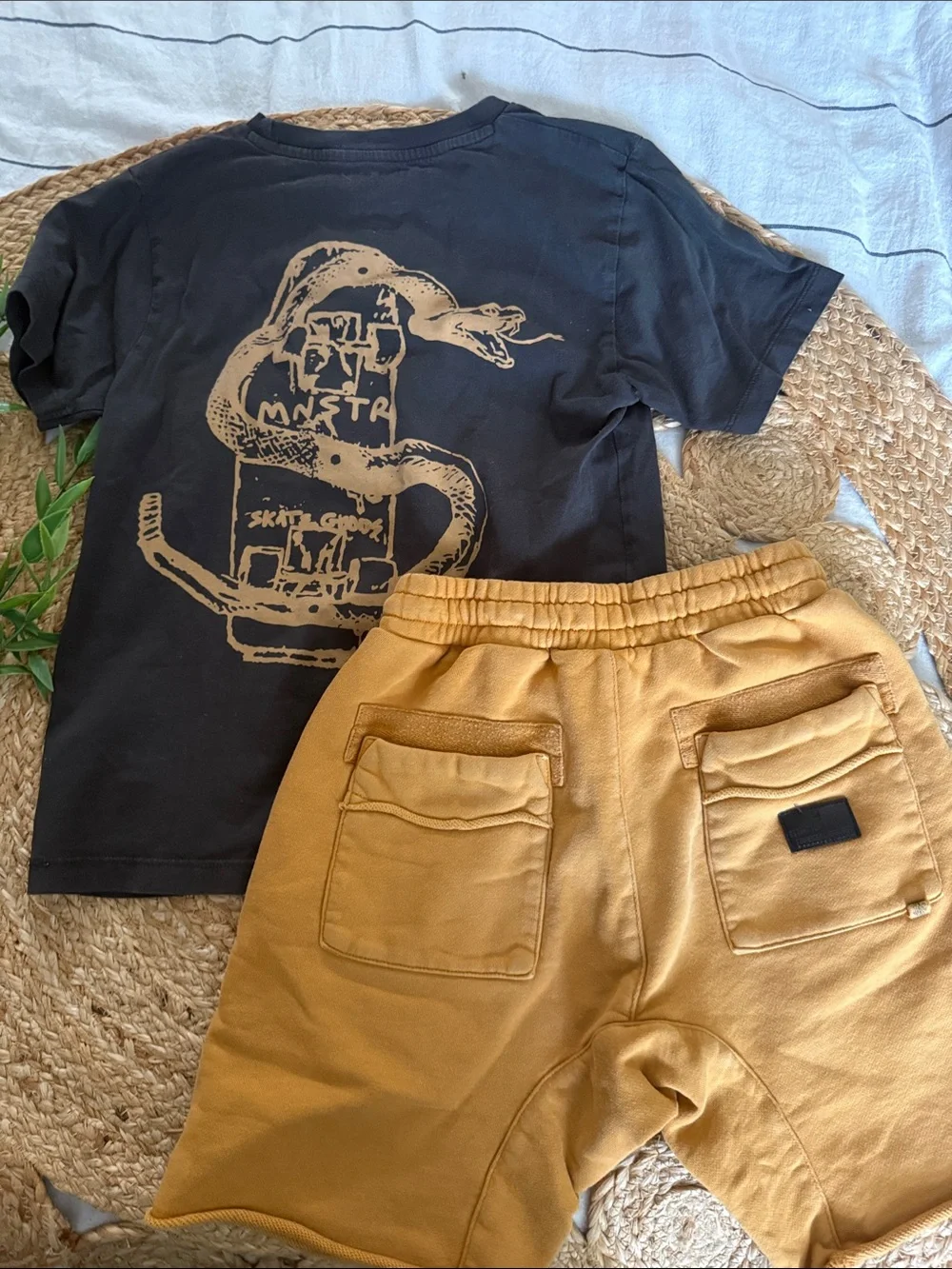 Munster Boy 8 Short Best Mates Washed Dijon Tee and Short Set.